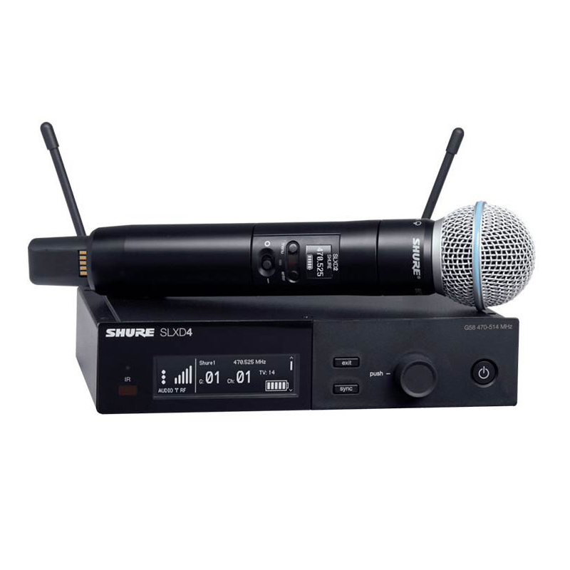 舒尔 SHURE SLXD24/BETA58 单通道无线手持话筒