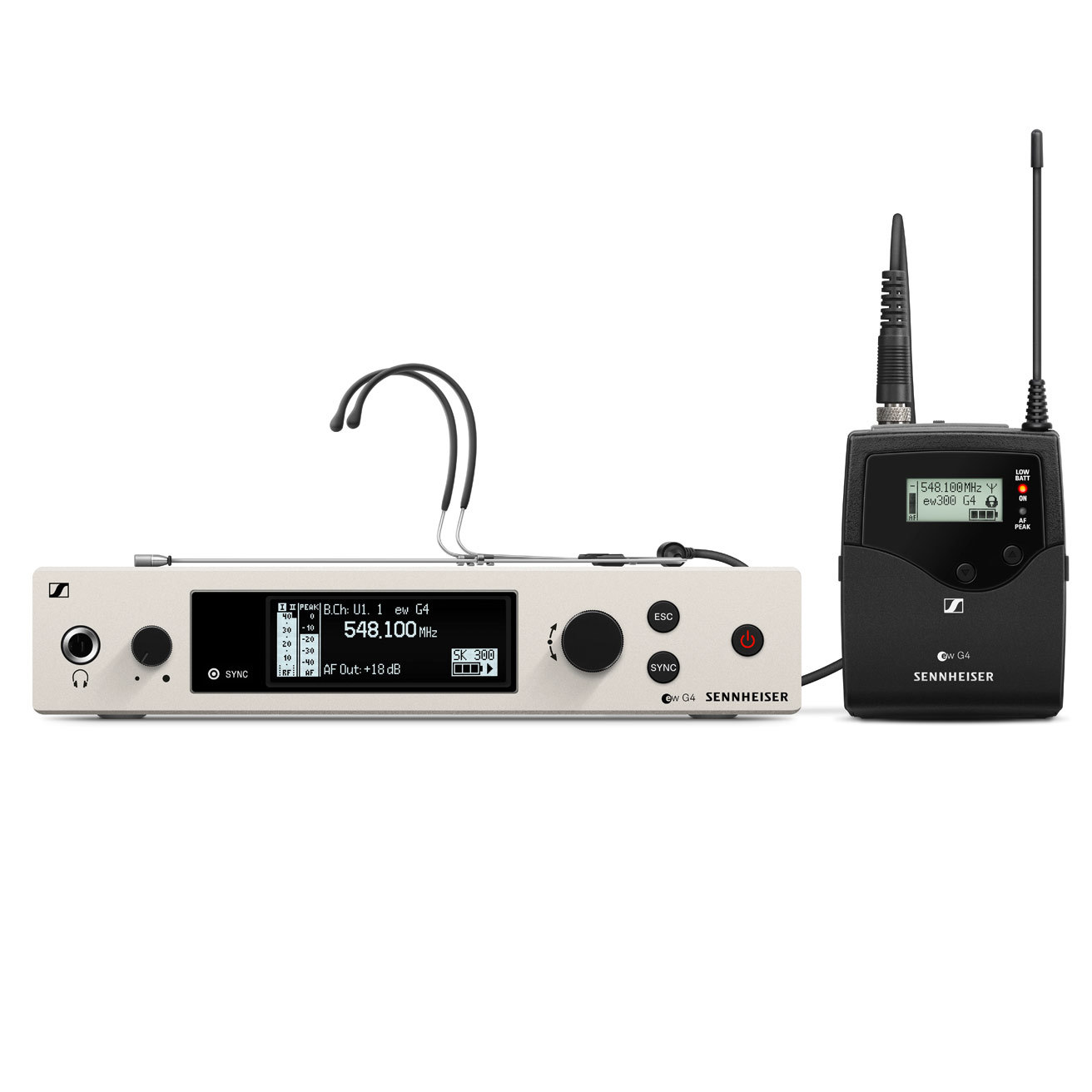 森海塞尔 SENNHEISER EW300G4-HEADMIC1-RC 全指向耳挂式无线话筒